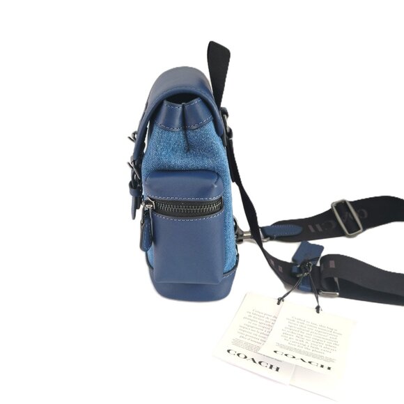 Coach CBF65 Sprint Sling Pack Messenger Bag Deep Blue - Picture 3 of 7